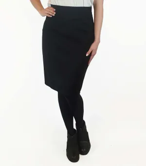 Alpha 60 black pencil skirt with cute and understated multi-panels size S (best fits size 10)