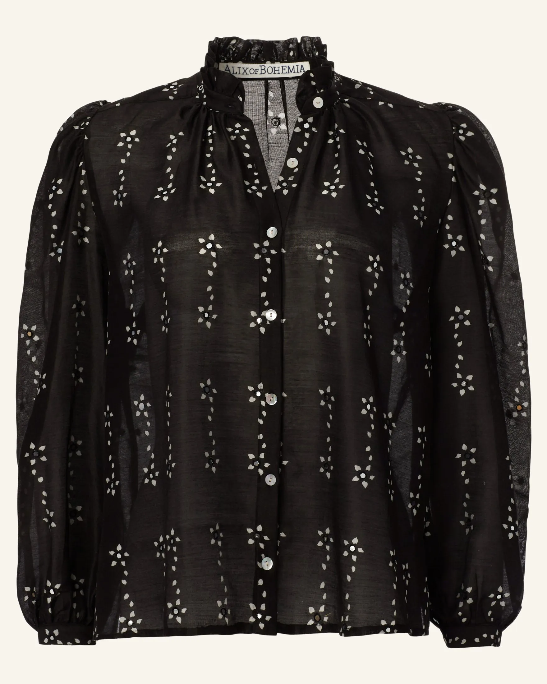 Annabel Black Daisy Shirt
