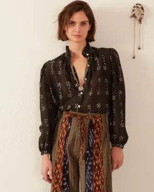 Annabel Black Daisy Shirt