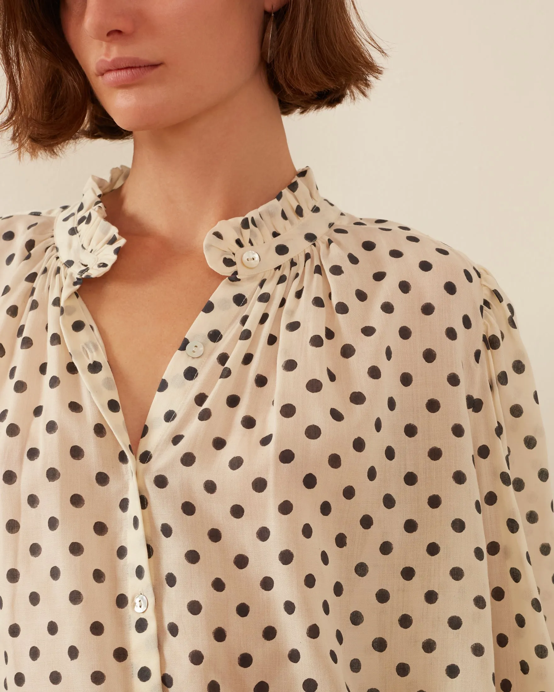 Annabel Cream Spot Shirt