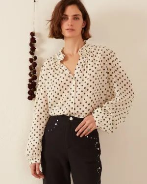Annabel Cream Spot Shirt