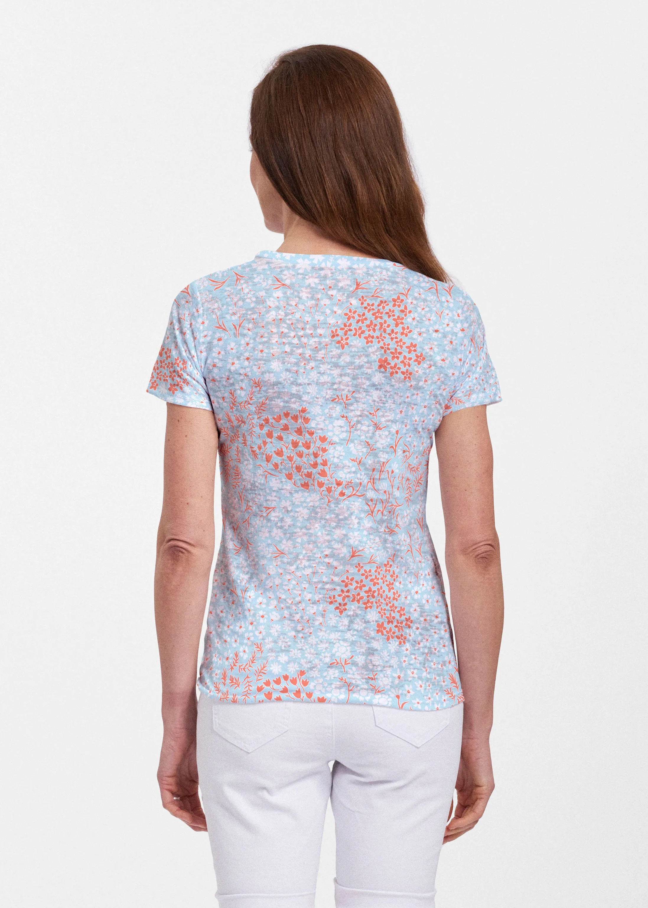 Annabelle (8040) ~ Sheer Short Sleeve Crew Shirt