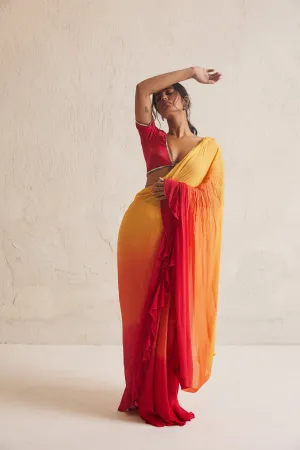 Arani Ruffled Saree