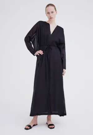 Arc Cotton Dress - Black