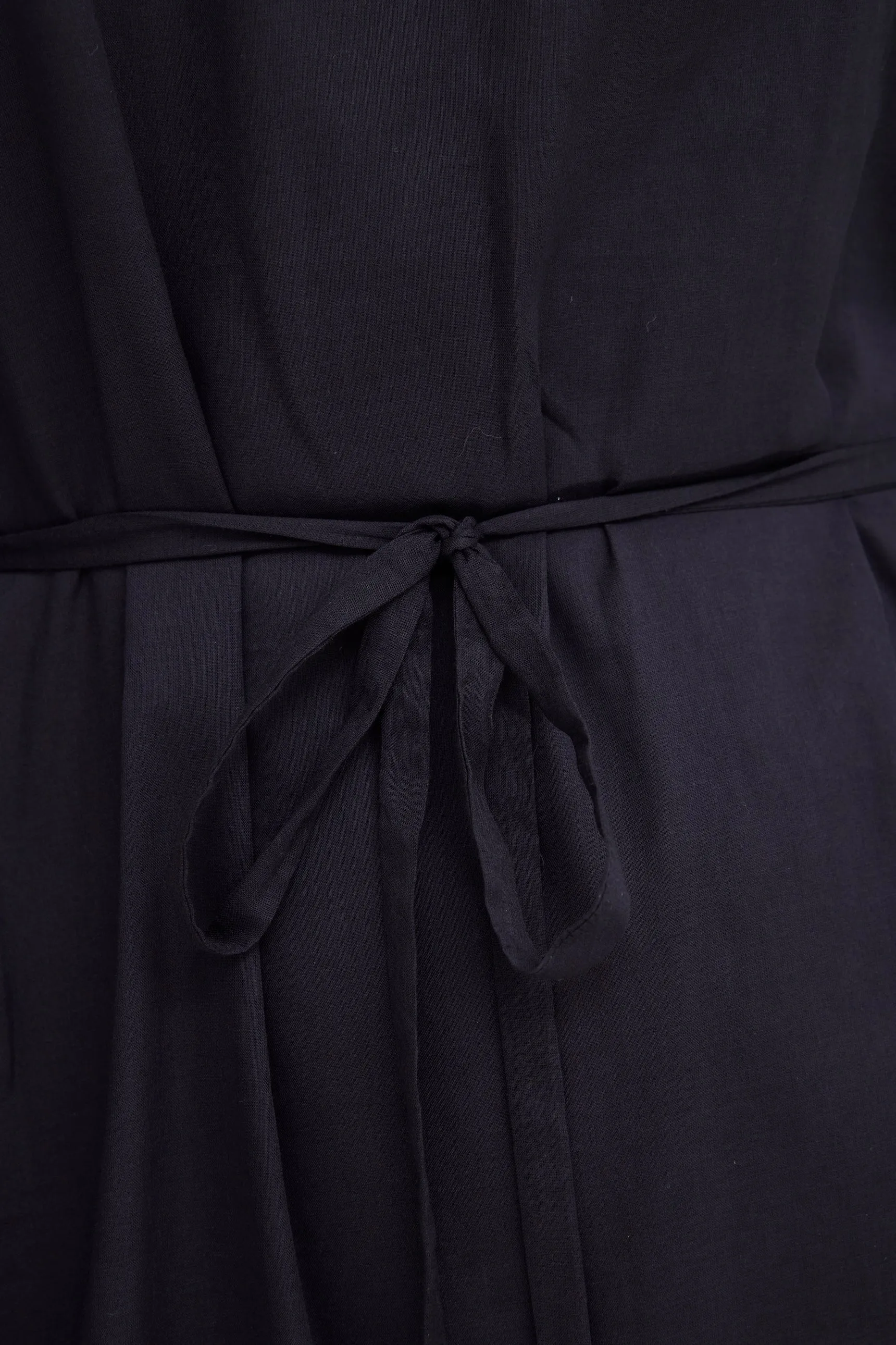 Arc Cotton Dress - Black