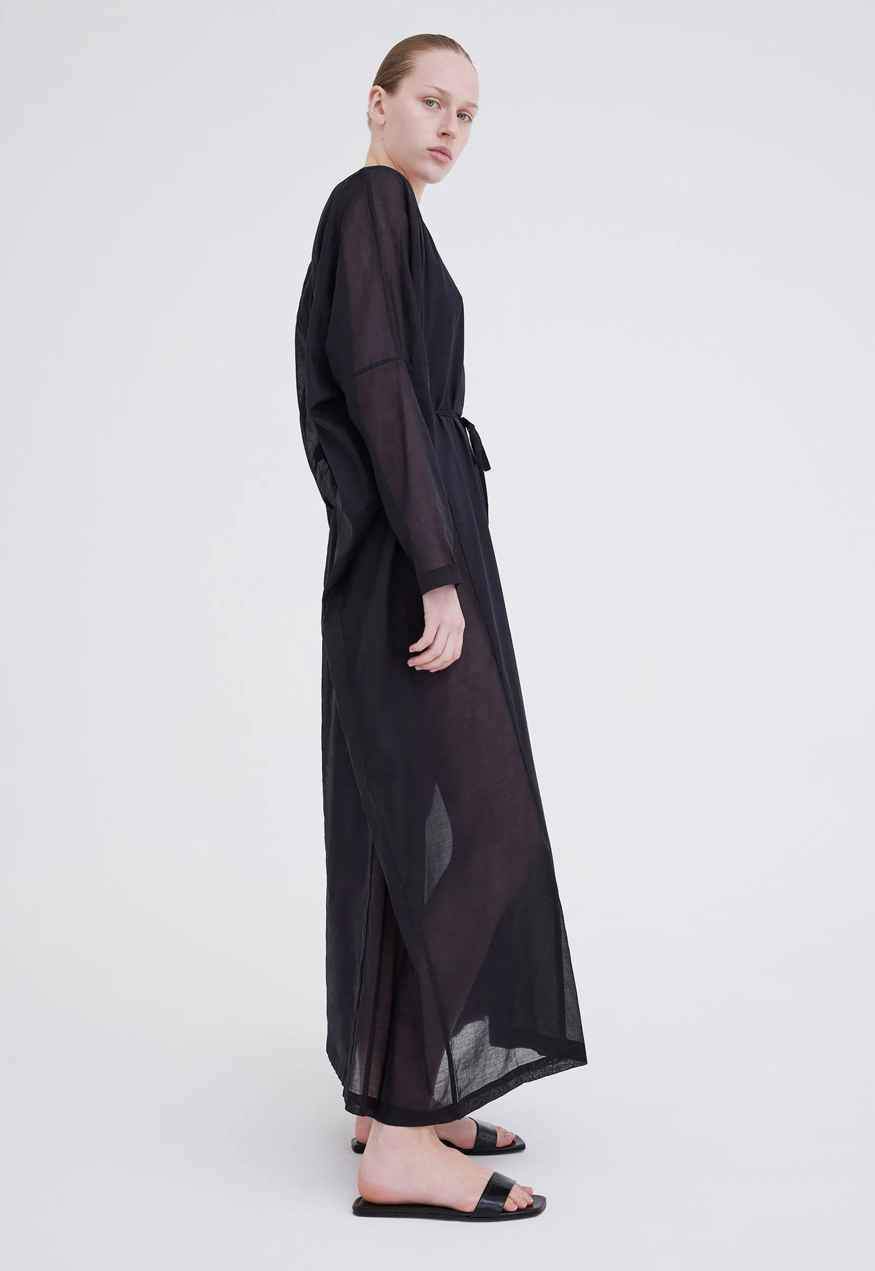 Arc Cotton Dress - Black