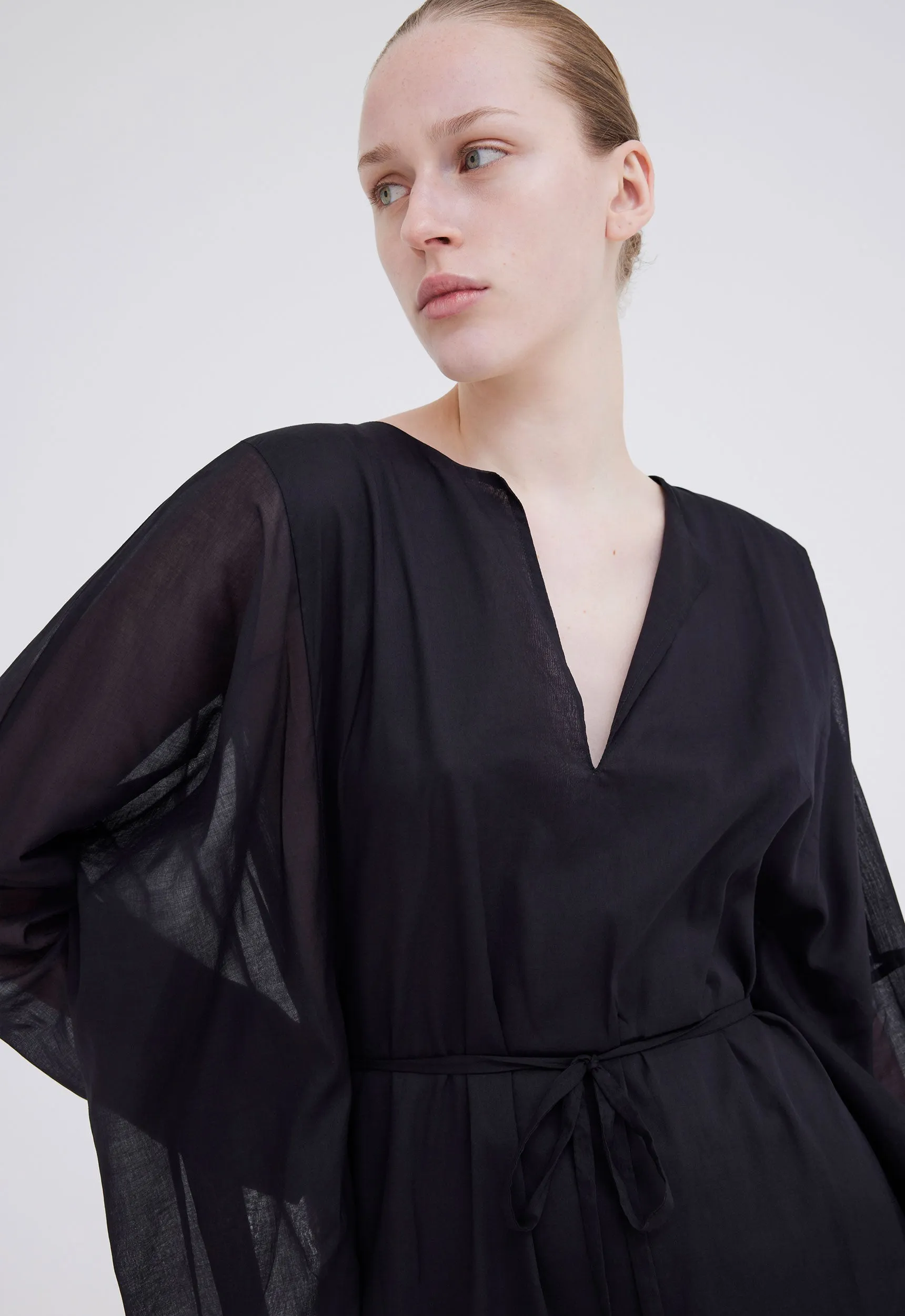 Arc Cotton Dress - Black