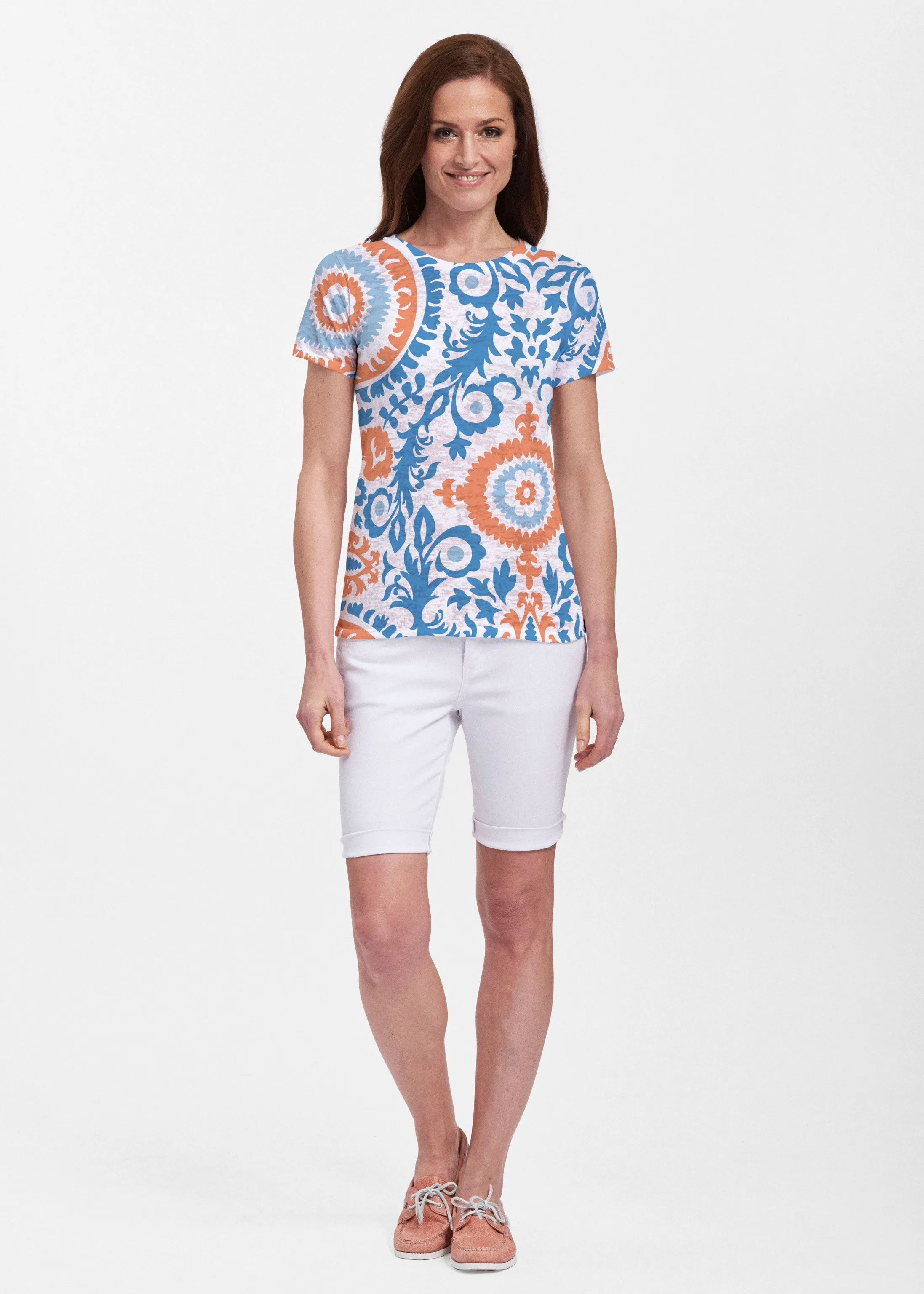 Archery Navy (14208) ~ Sheer Short Sleeve Crew Shirt