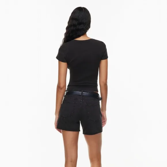 Aritzia Denim ForumThe Ex-Boyfriend Hi Waisted Mid-Thigh Denim Short