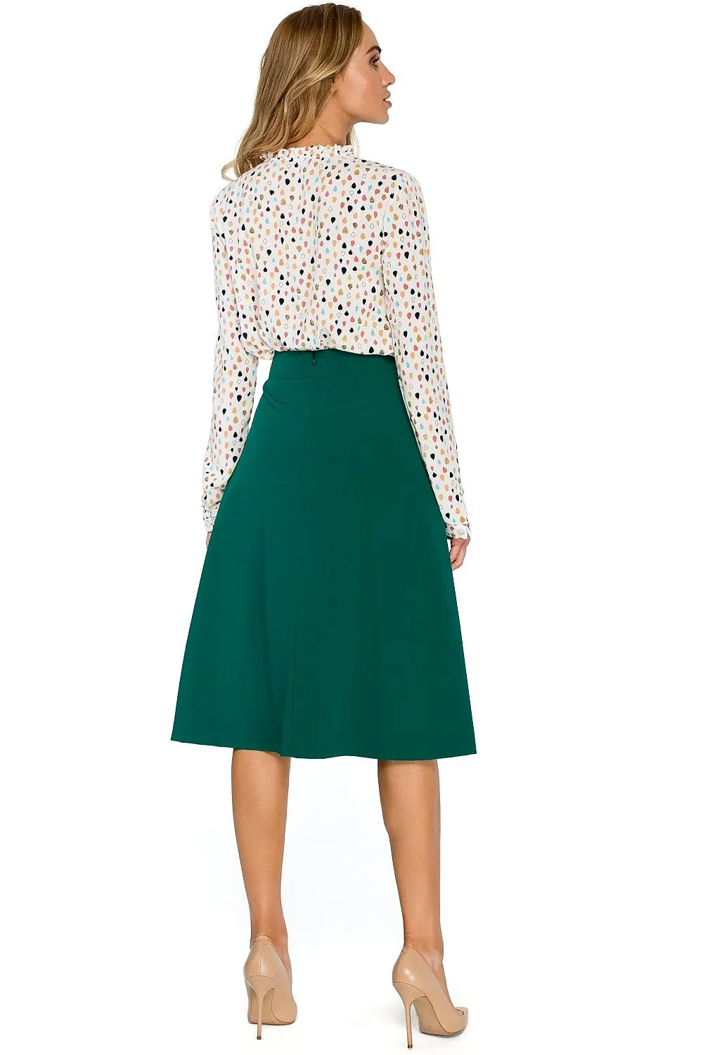 Asymmetric Draped A-Line Skirt