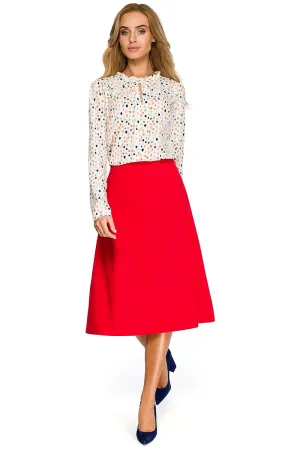 Asymmetric Draped A-Line Skirt