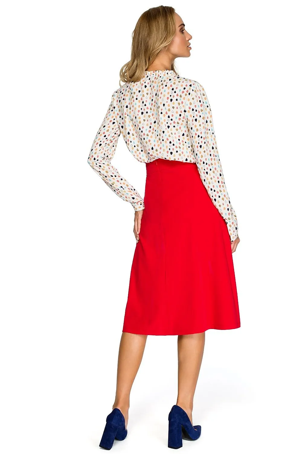 Asymmetric Draped A-Line Skirt