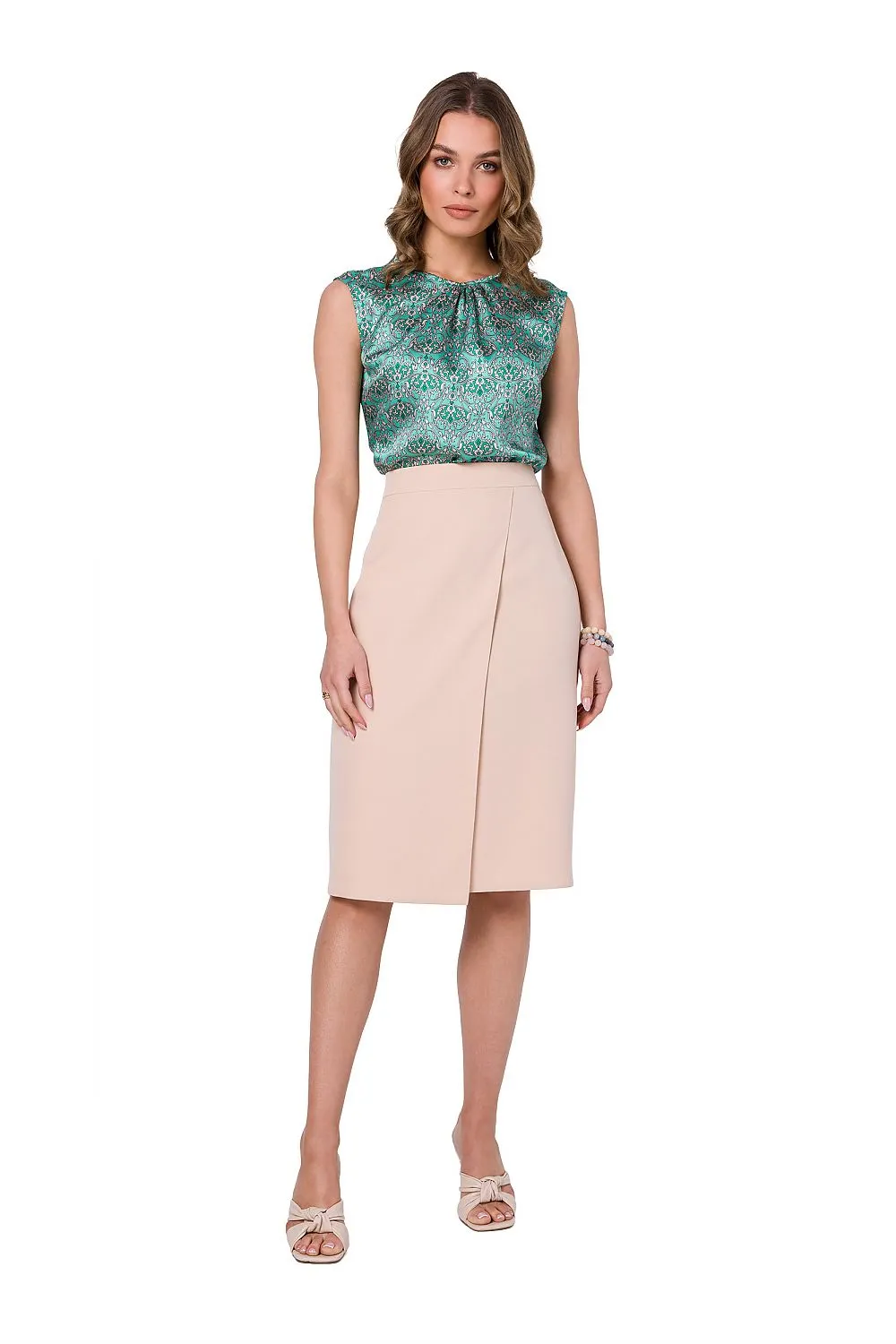 Asymmetrical A-Line Skirt With Lining
