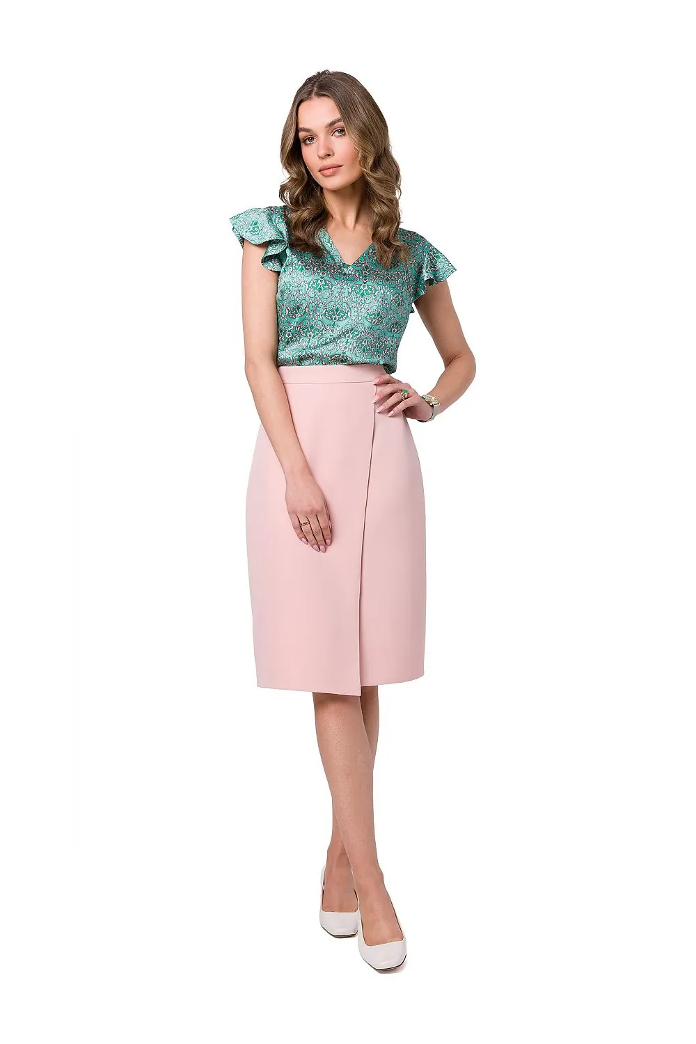 Asymmetrical A-Line Skirt With Lining