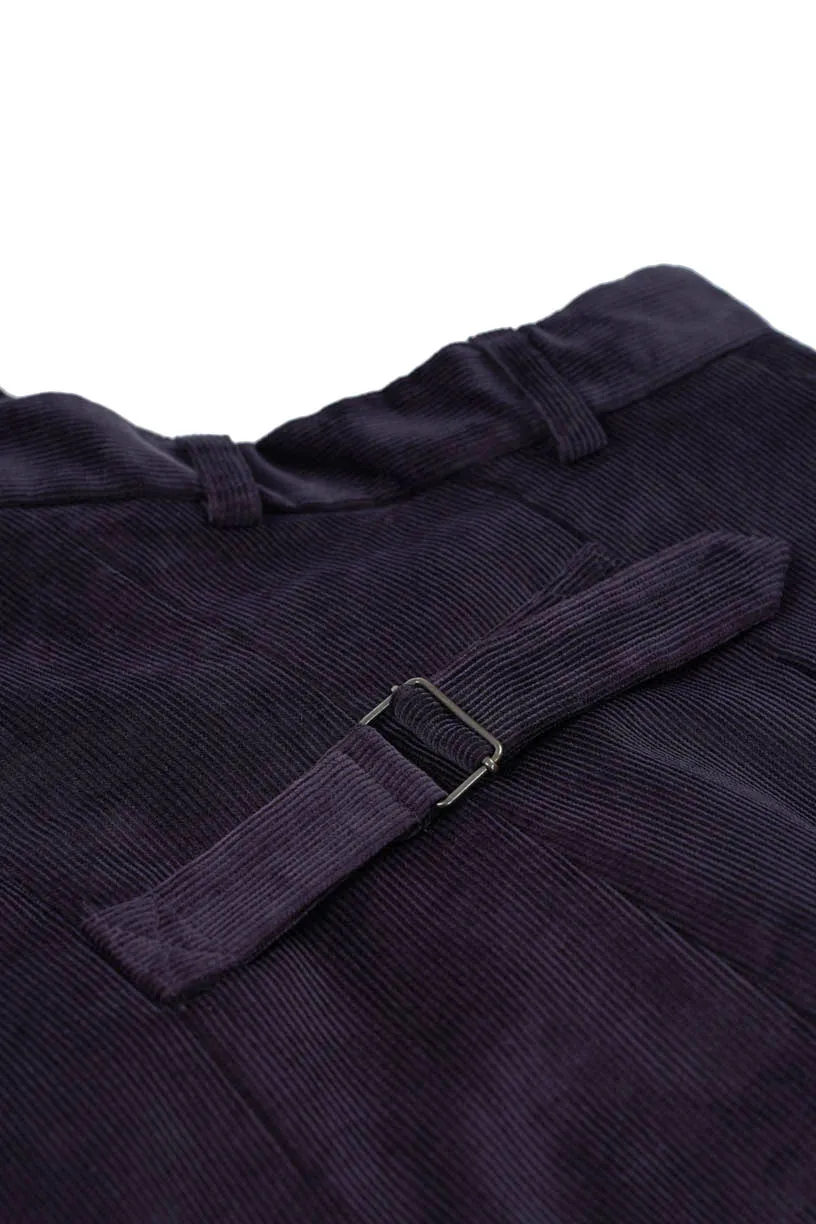 Asymmetrical Pencil Skirt - Navy