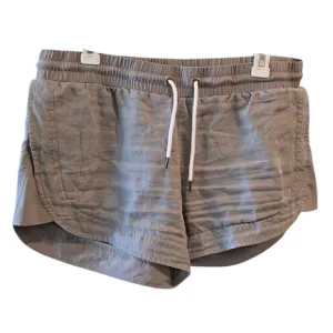 ATHLETA 100% LINEN Bali Gray Shorts 12  175797-04