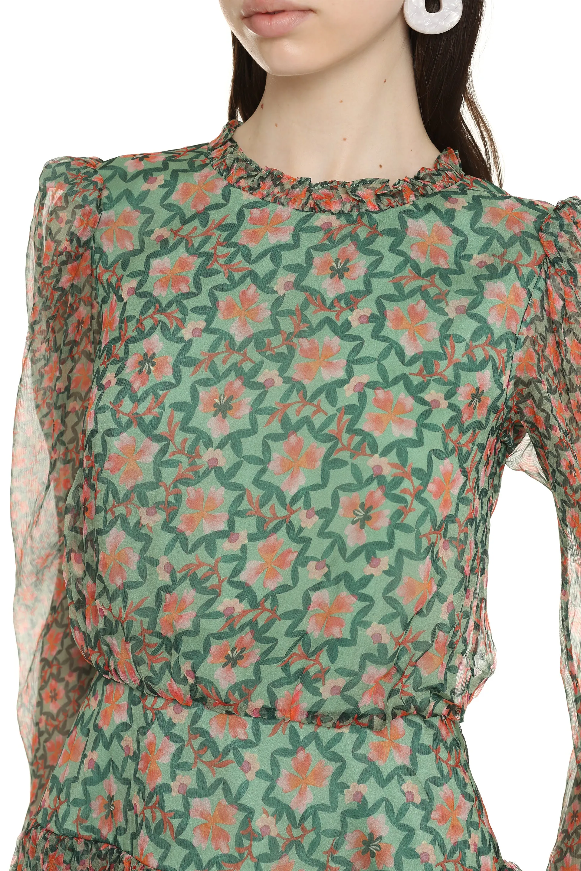 Ava printed chiffon dress