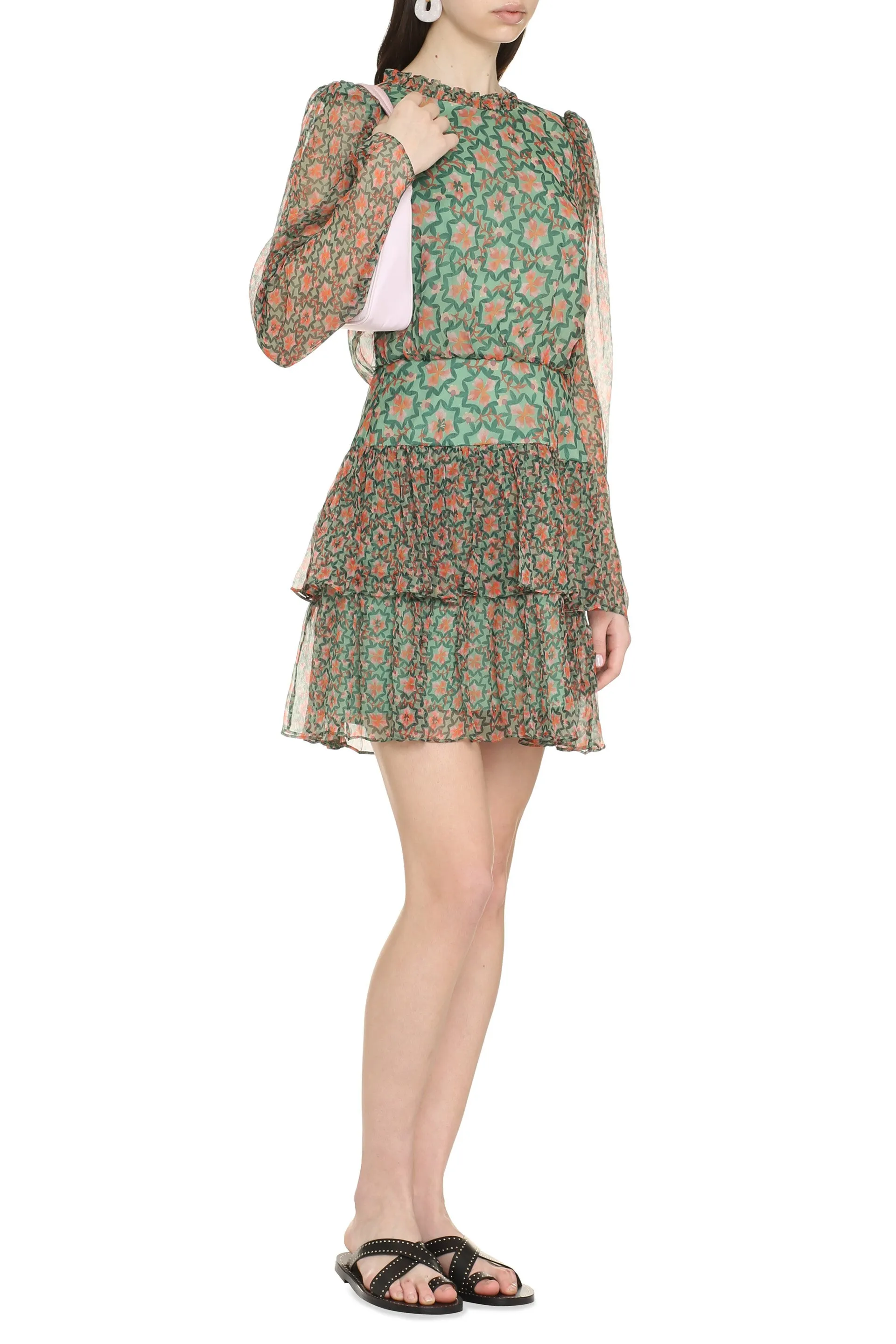 Ava printed chiffon dress