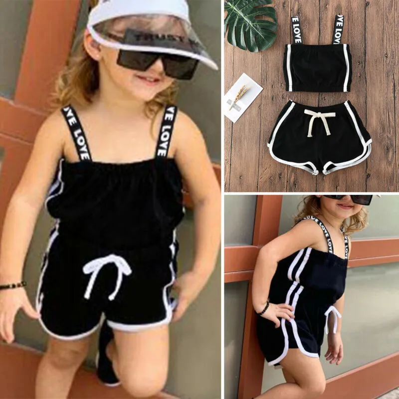 Baby and Toddlers Spaghetti Strap Top and Shorts