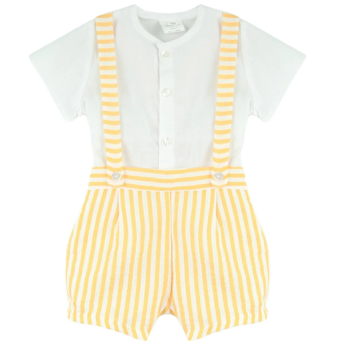 Baby Ferr Boys Yellow Stripe Short Set
