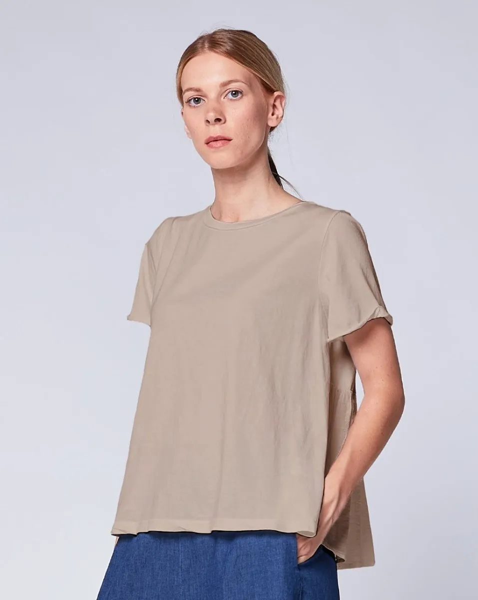 Back Ruffle Short Sleeve Tee