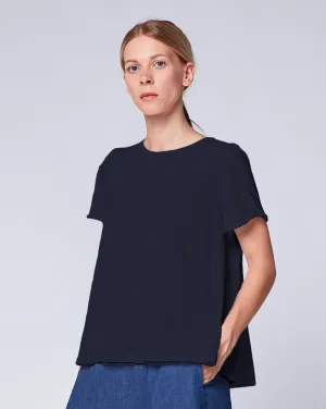 Back Ruffle Short Sleeve Tee