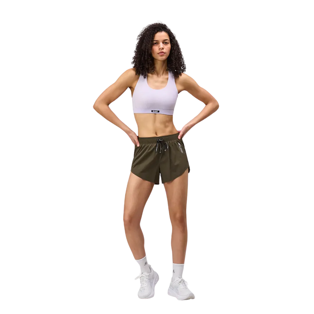 Bandit Running Womens Vento 4" Training Short - Dark Fatigue