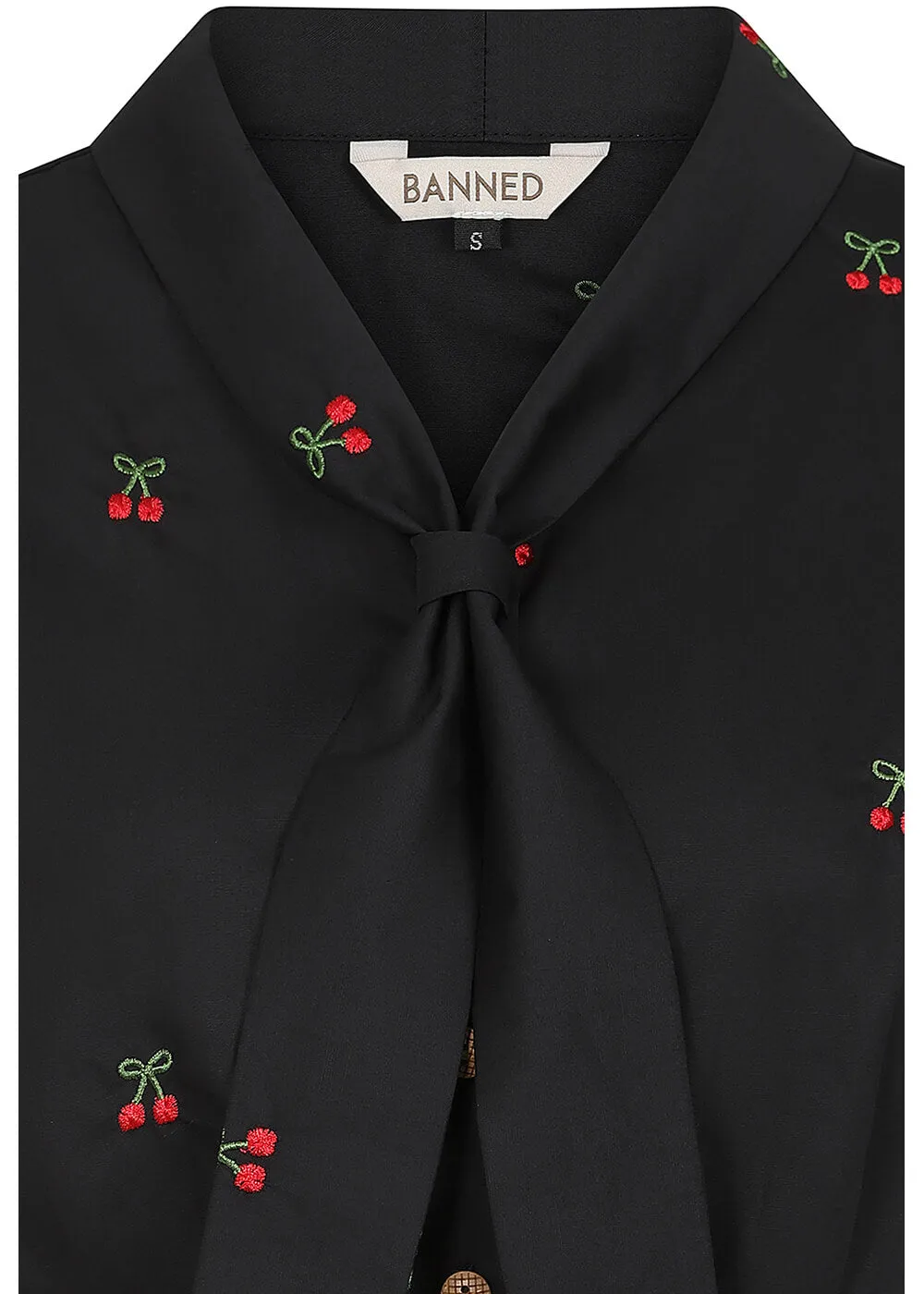 Banned Cherry Vibes Blouse Black