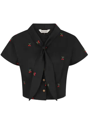 Banned Cherry Vibes Blouse Black