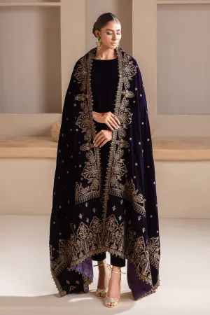 BAROQUE | EMBROIDERED VELVET SHAWL '23 | VS-41