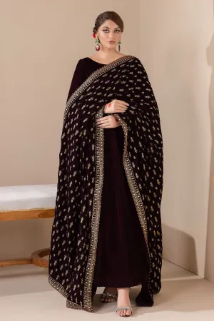 BAROQUE | EMBROIDERED VELVET SHAWL '23 | VS-42