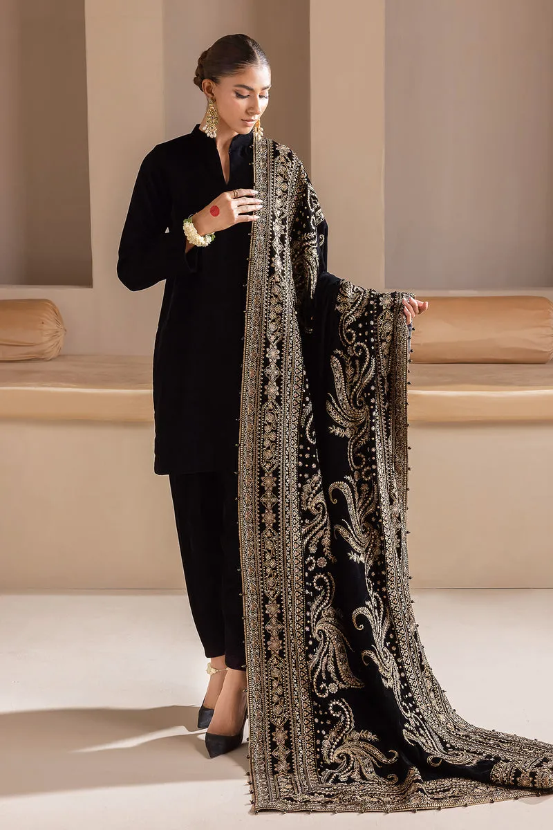 BAROQUE | EMBROIDERED VELVET SHAWL '23 | VS-43