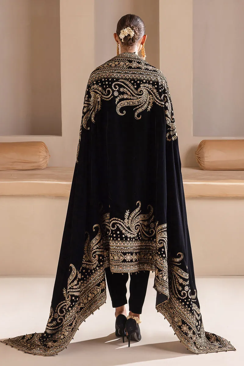 BAROQUE | EMBROIDERED VELVET SHAWL '23 | VS-43