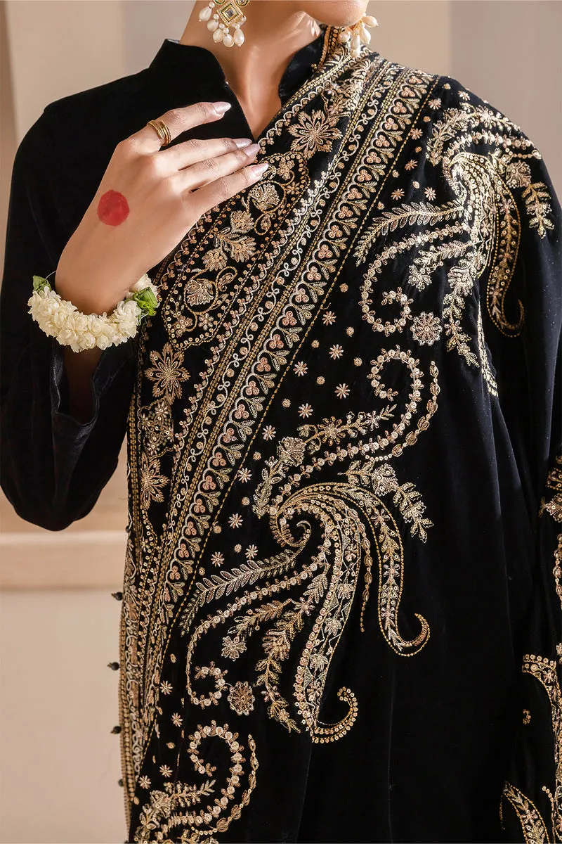 BAROQUE | EMBROIDERED VELVET SHAWL '23 | VS-43