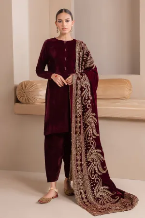 BAROQUE | EMBROIDERED VELVET SHAWL '23 | VS-44
