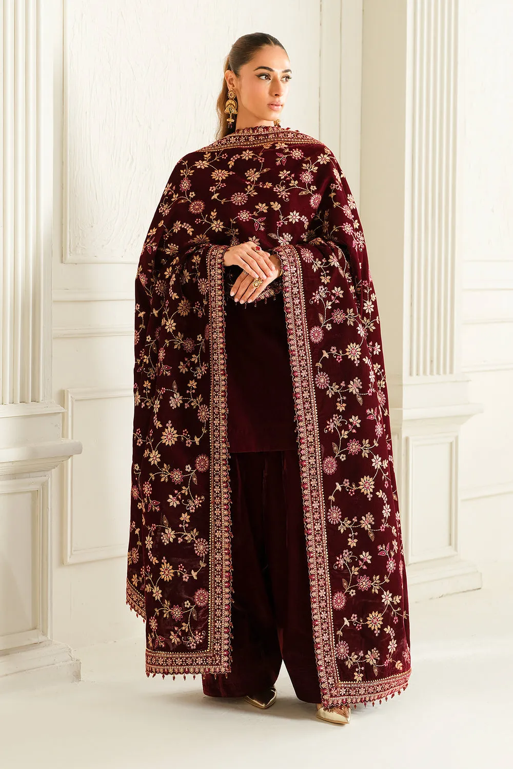BAROQUE | Velvet Shawl -VS-52