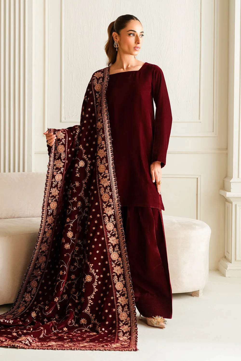 BAROQUE | Velvet Shawl -VS-56