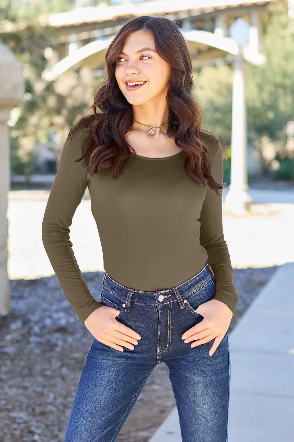 Basic Bae Round Neck Bodysuit