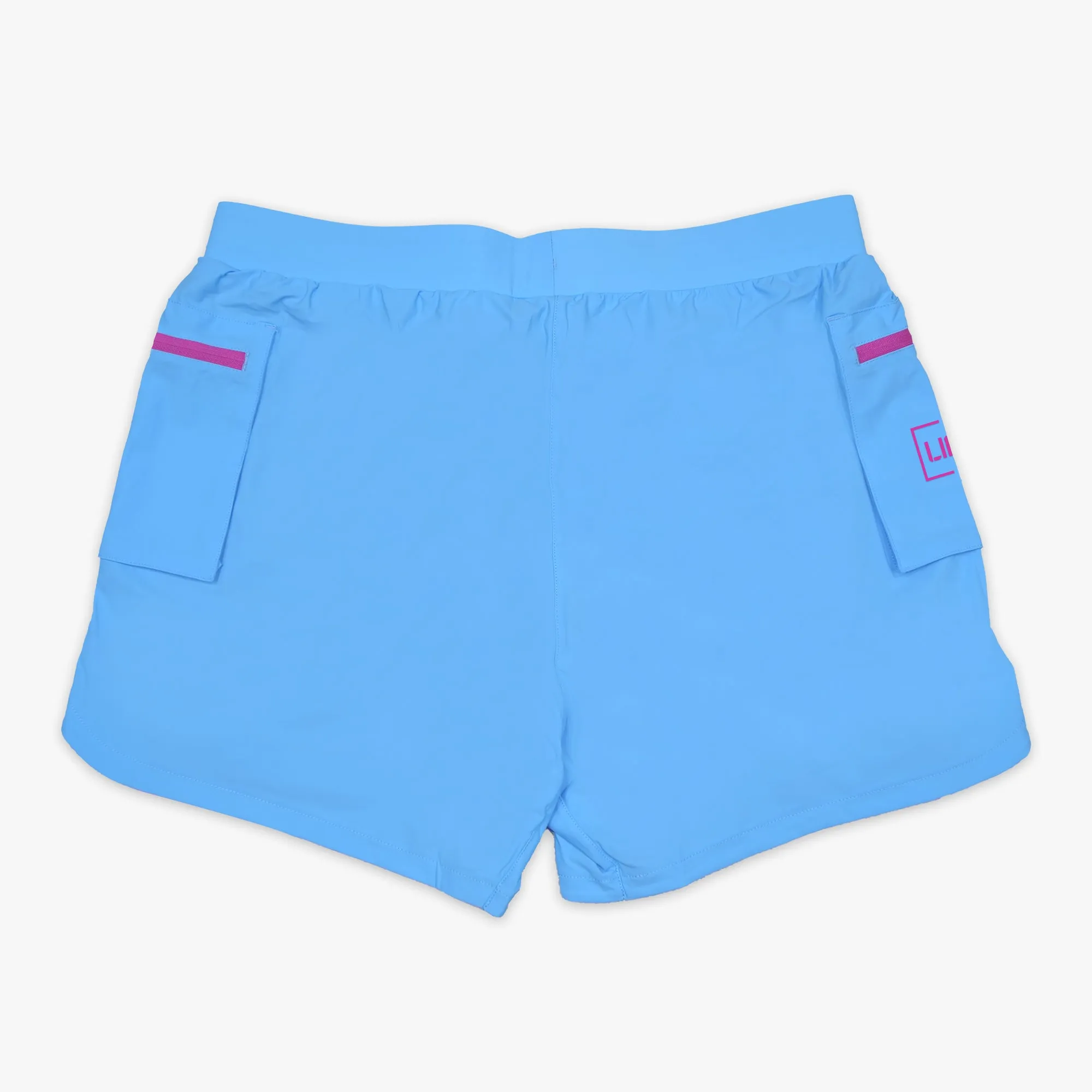 Batter's Box Cargo Youth Shorts with Liner - Cotton Candy Blue