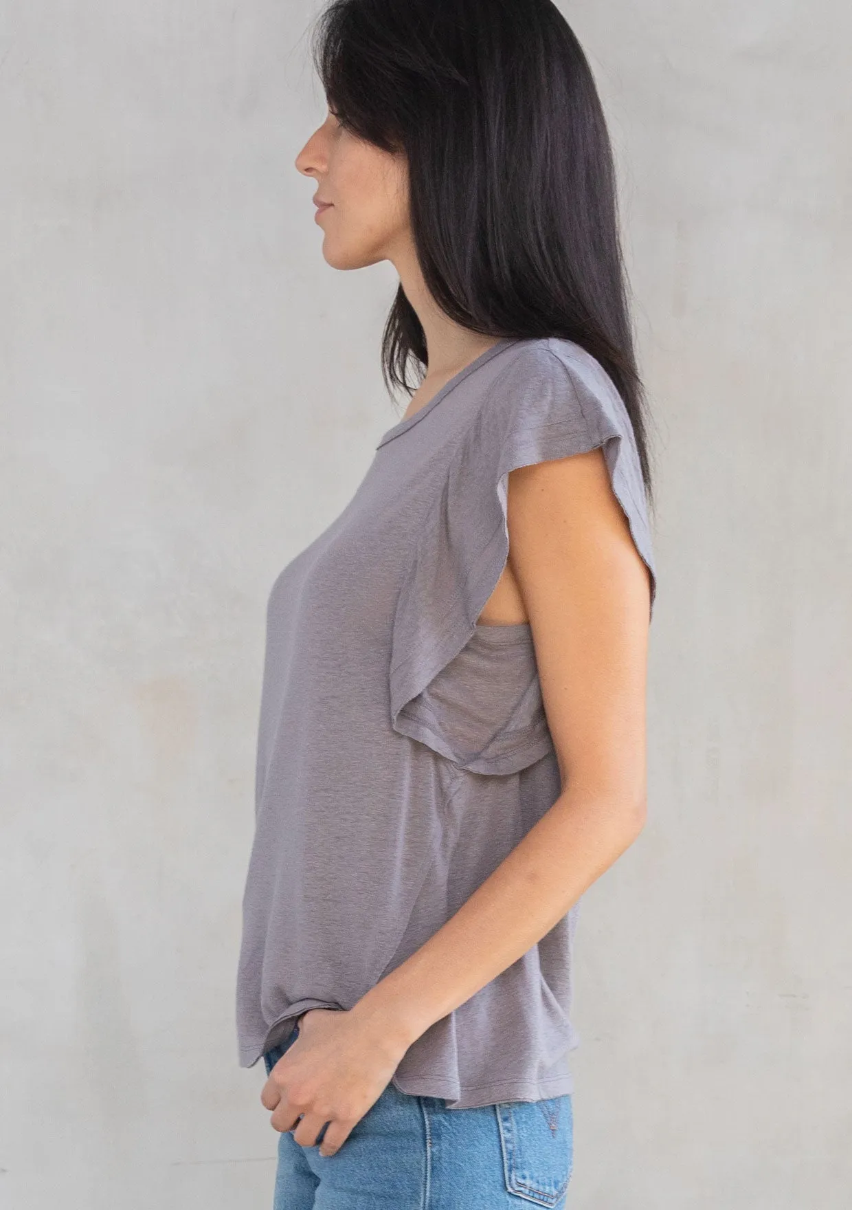 Bea Linen Ruffle Top