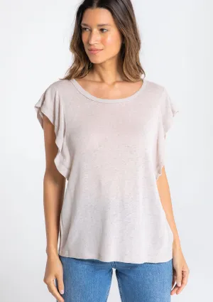 Bea Linen Ruffle Top