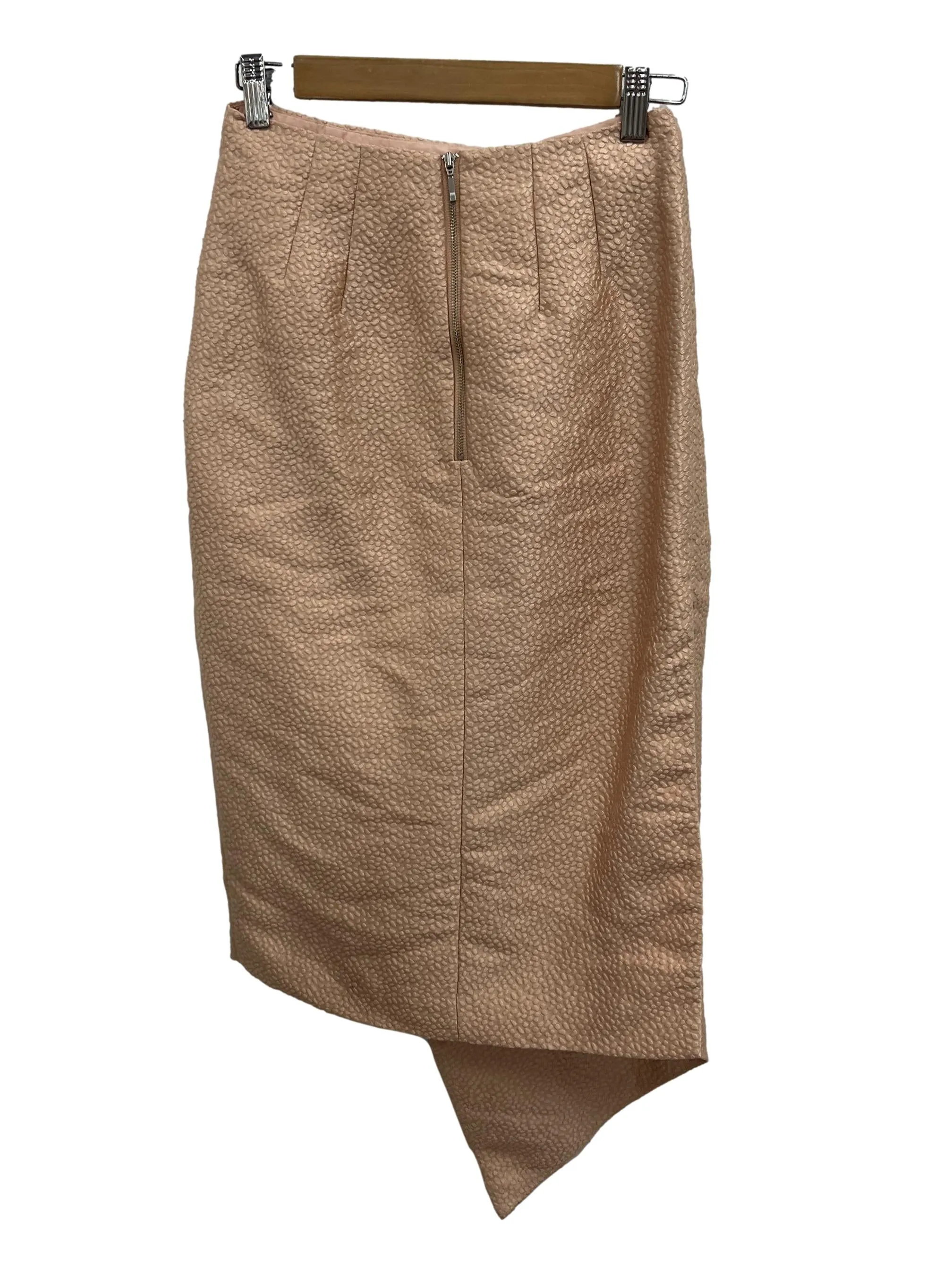 Beige Textured Skirt