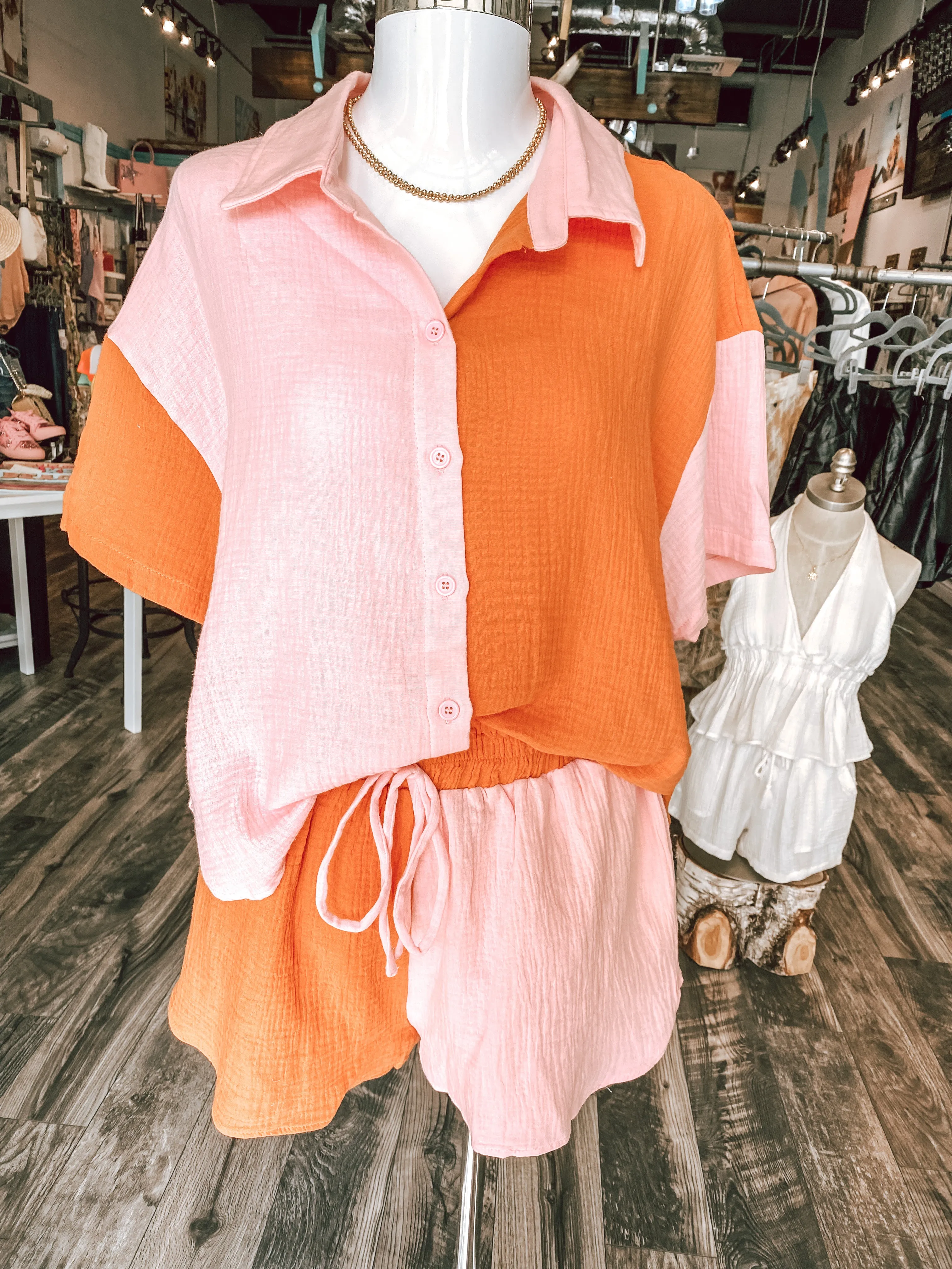 Bethany Beach Shorts - Pink/Orange