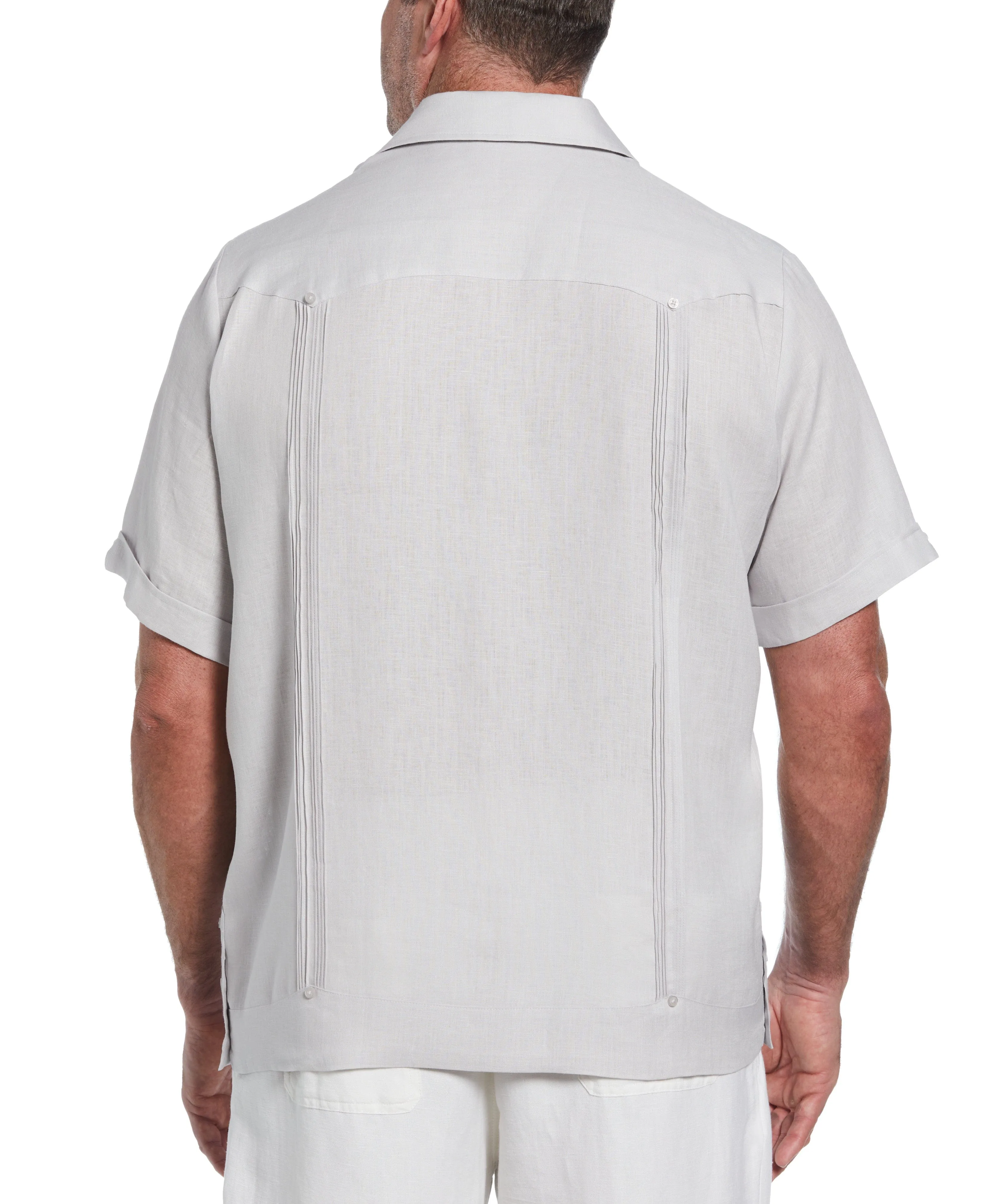 Big & Tall 100% Linen Classic Guayabera Shirt - Short Sleeve
