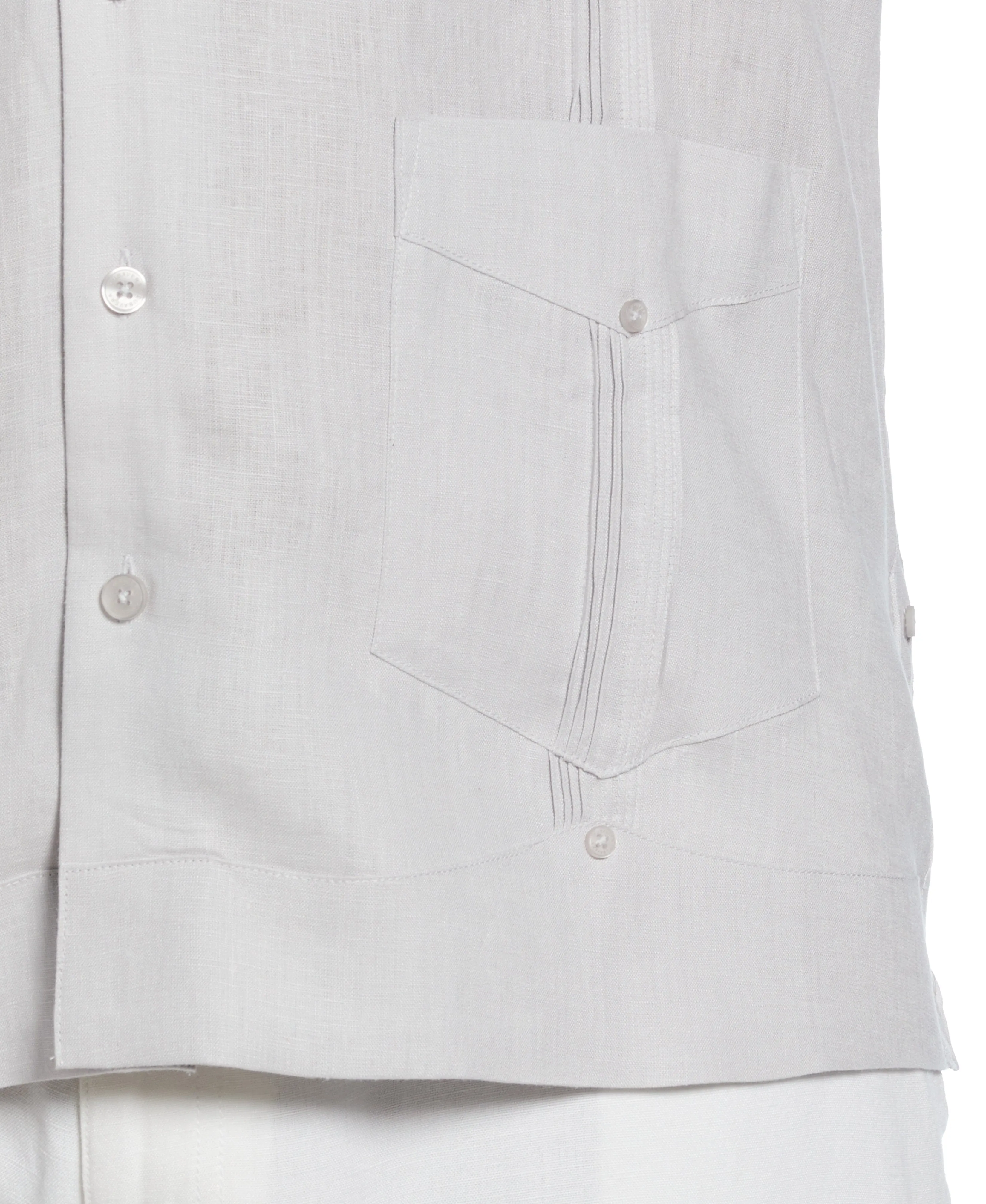 Big & Tall 100% Linen Classic Guayabera Shirt - Short Sleeve