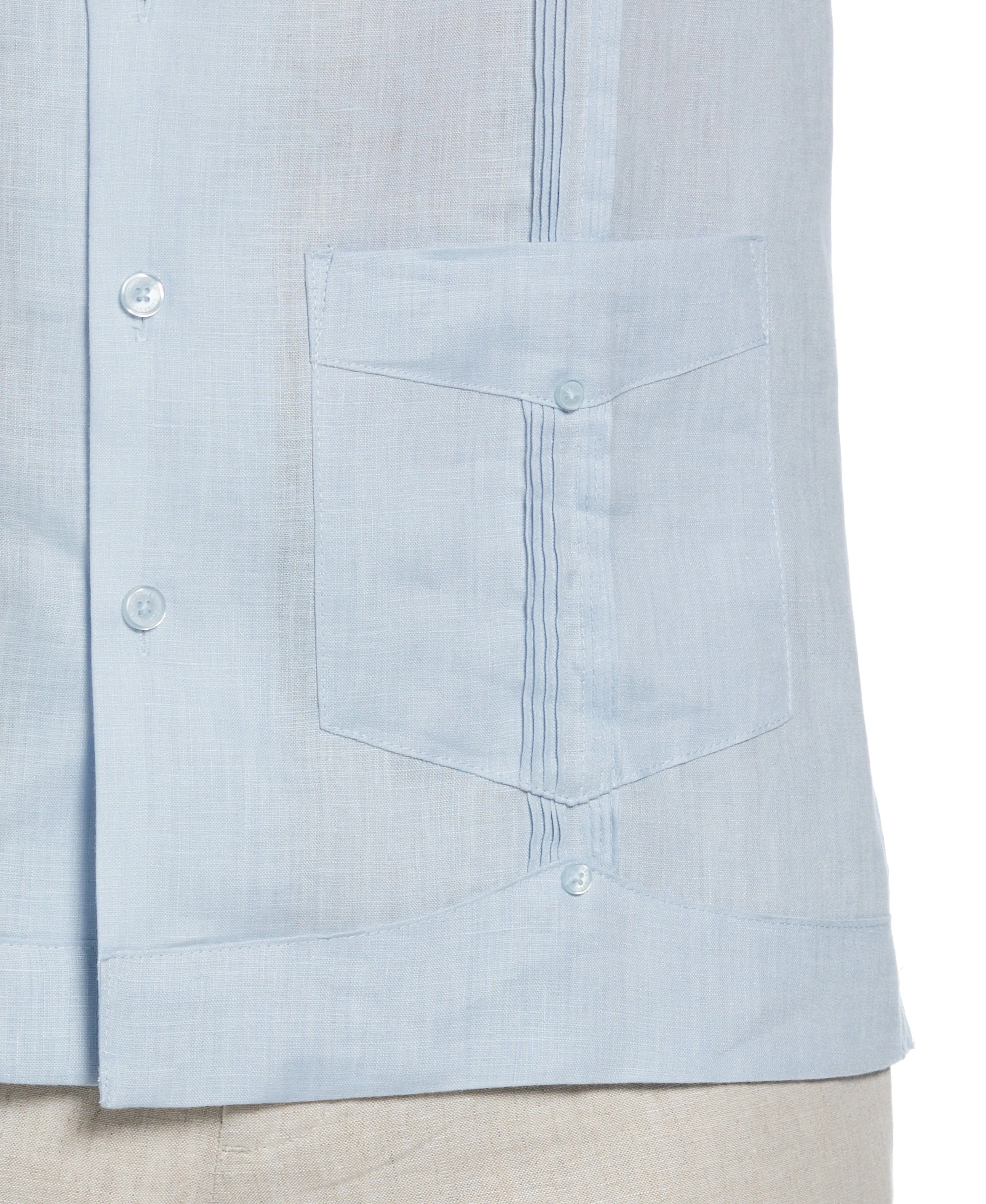 Big & Tall 100% Linen Classic Guayabera Shirt - Short Sleeve
