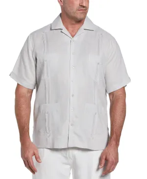 Big & Tall 100% Linen Classic Guayabera Shirt - Short Sleeve