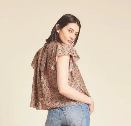 Birds of Paradise Carla Blouse - Fan Flower