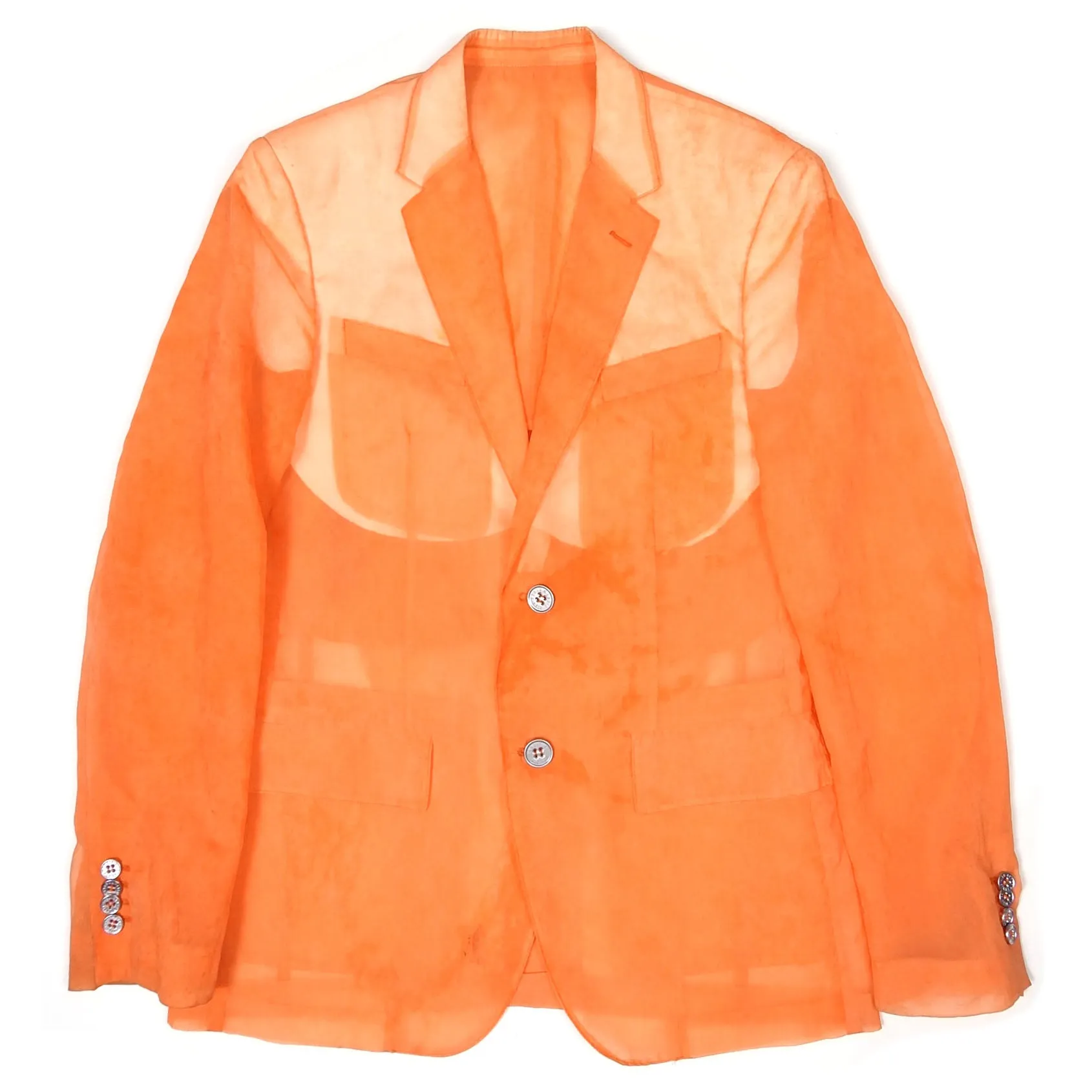 Birk Bikkembergs Orange Sheer Blazer Size 50
