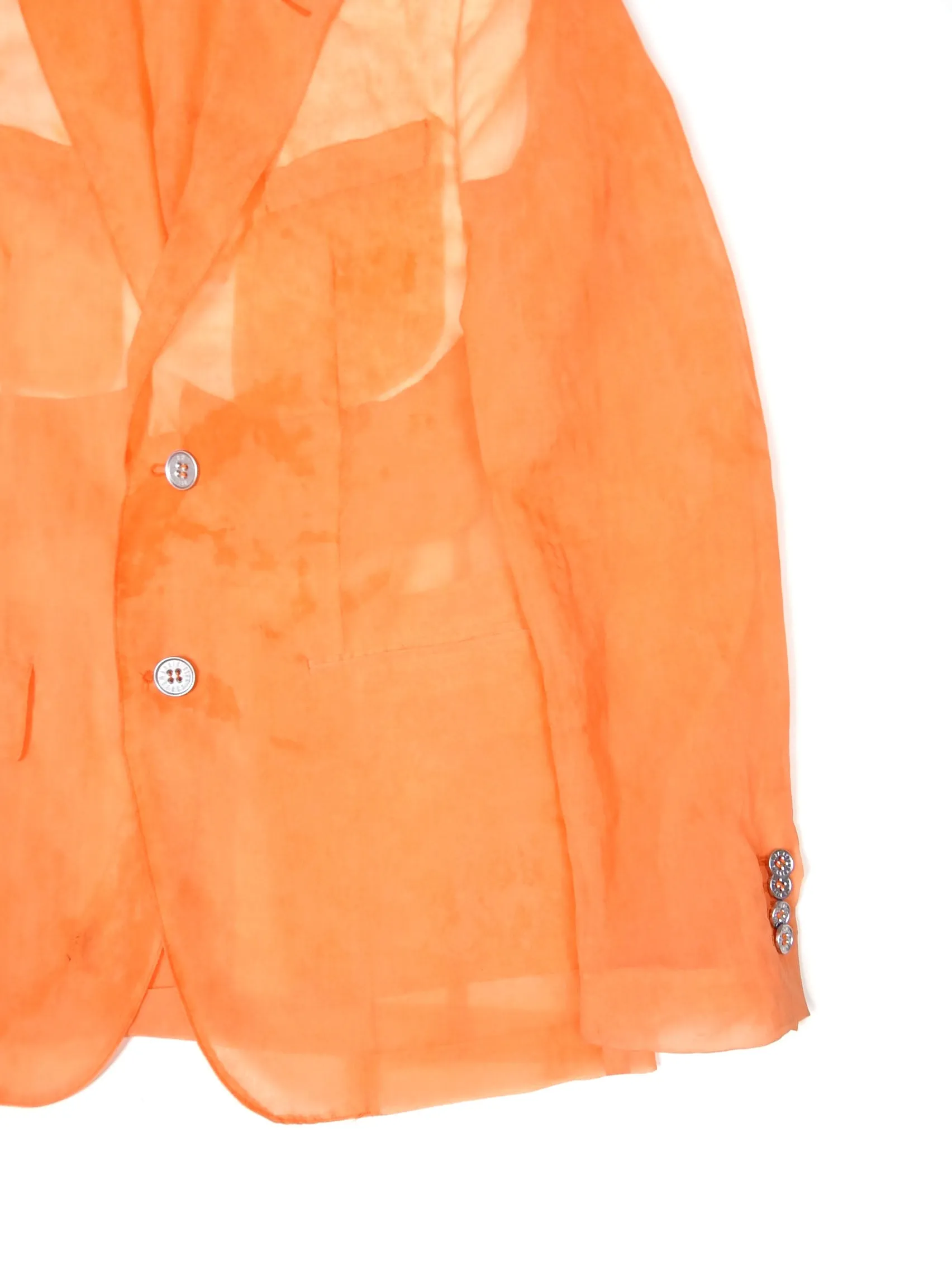 Birk Bikkembergs Orange Sheer Blazer Size 50
